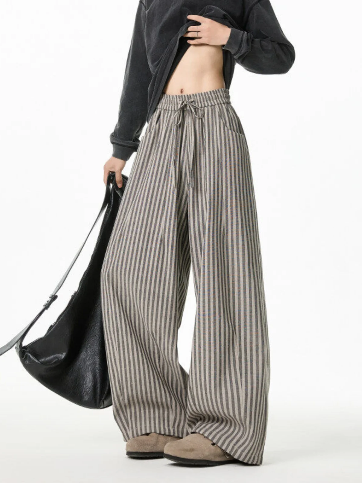 Американские свободные повседневные брюки в вертикальную полоску для мужчин и женщин, весенние ленивые драпированные прямые брюки, широкие брюки длиной до пола...
Американские свободные повседневные брюки в вертикальную полоску для мужчин и женщин, весенние ленивые драпированные прямые брюки, широкие брюки длиной до пола...