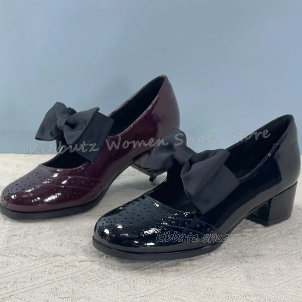 Satin Bows Mary Jane Pumps Hollow Genuine Leather Solid Color Fashion Elegant Concise Sexy Women Shoes New Round Toe Chunky Heel
Satin Bows Mary Jane Pumps Hollow Genuine Leather Solid Color Fashion Elegant Concise Sexy Women Shoes New Round Toe Chunky Heel