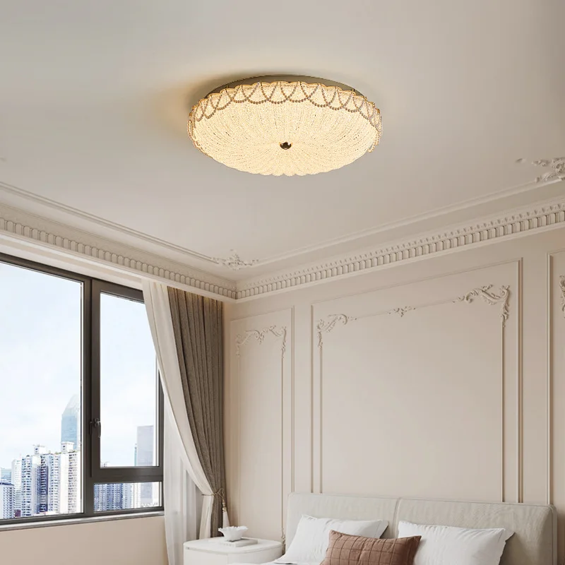 LED ceiling light bedroom light modern simple round French romantic master bedroom lamp
LED ceiling light bedroom light modern simple round French romantic master bedroom lamp