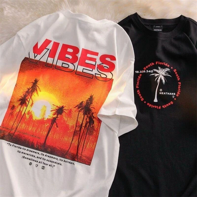 American sunset coconut short-sleeved T-shirt for men and women niche new summer loose trendy brand Korean retro couple y2k tops
American sunset coconut short-sleeved T-shirt for men and women niche new summer loose trendy brand Korean retro couple y2k tops