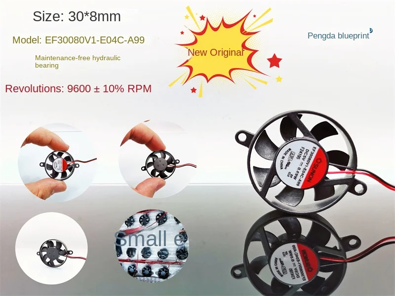 EF30080V1-E04C-A99 Hydraulic 3008 3cm round 5V silent router car cooling fan30*30*8MM
EF30080V1-E04C-A99 Hydraulic 3008 3cm round 5V silent router car cooling fan30*30*8MM