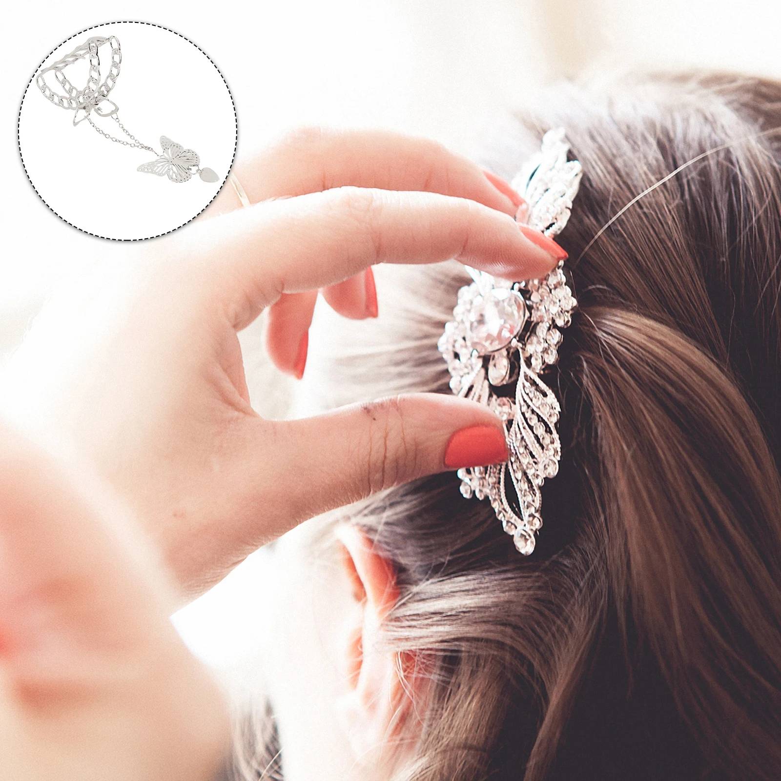 Stylish Metal Hair Claw Butterfly Chain Clip Elegant Bridal Party Accessory for Women Silver Large Capacity Barrette Hair Grip
Stylish Metal Hair Claw Butterfly Chain Clip Elegant Bridal Party Accessory for Women Silver Large Capacity Barrette Hair Grip