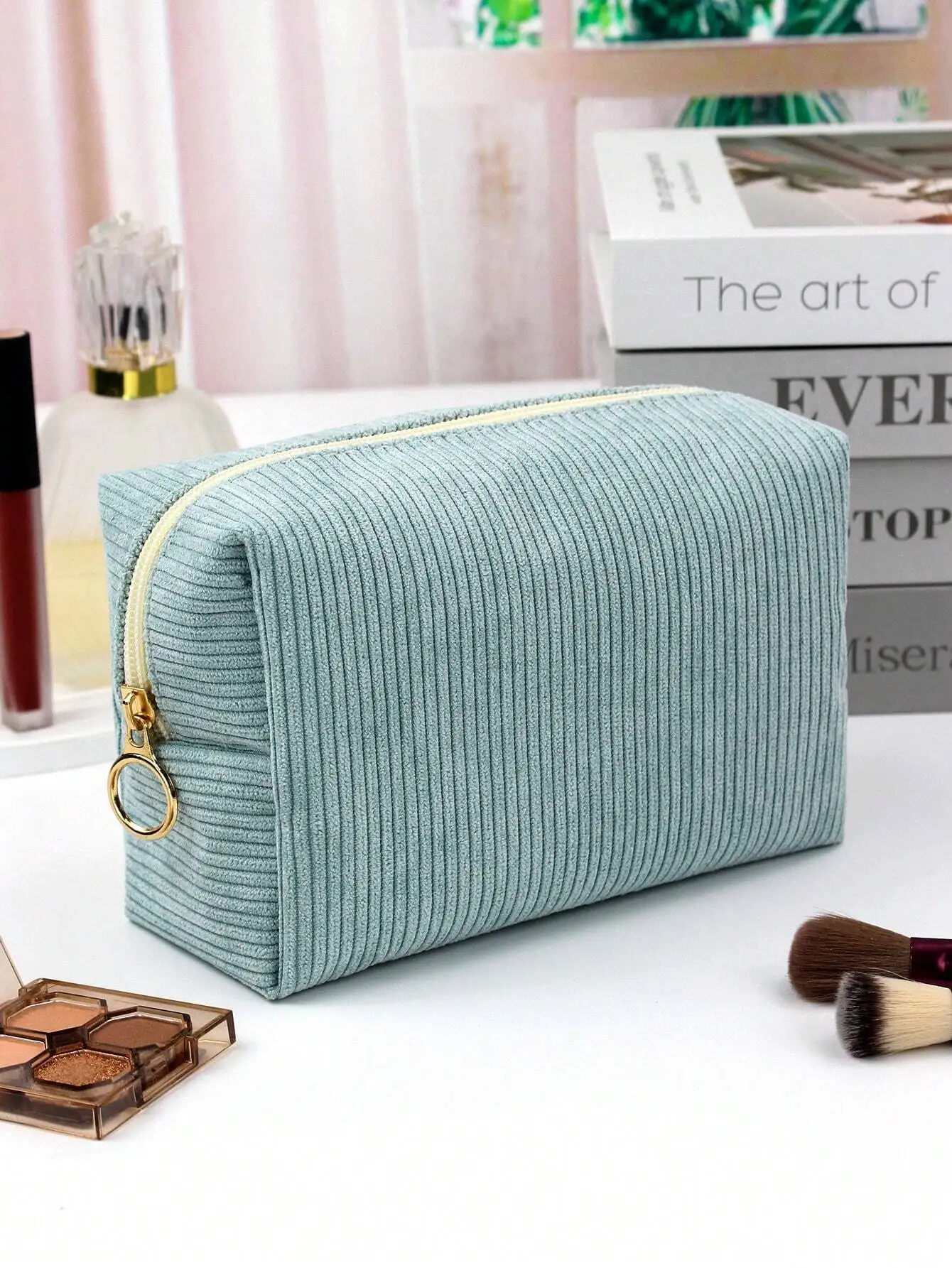 1pc Fashionable Minimalist Corduroy Large Capacity Cosmetic Makeup Bag, Suitable For Home & Travel Use Makeup Travel Toiletry Organizer Essentials Gifts Storage Zipper Accessories Nail,Makeup Organiser,Travel,Makeup Pouch,Vanity,Travel Essentials,Pouch Ba
1pc Fashionable Minimalist Corduroy Large Capacity Cosmetic Makeup Bag, Suitable For Home & Travel Use Makeup Travel Toiletry Organizer Essentials Gifts Storage Zipper Accessories Nail,Makeup Organiser,Travel,Makeup Pouch,Vanity,Travel Essentials,Pouch Ba