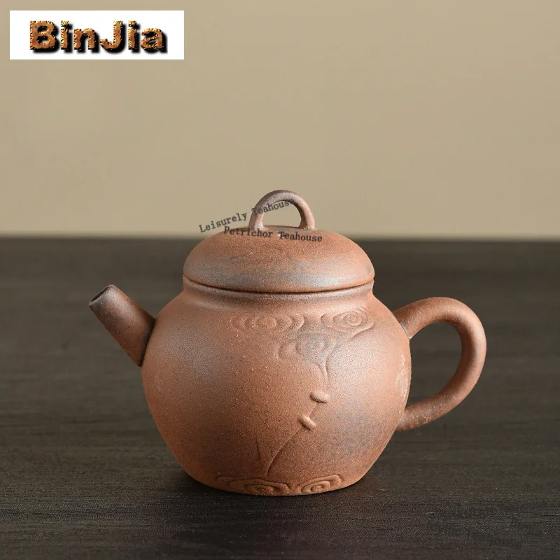 130ml Old Rock Mud Auspicious Clouds Teapot Ancient Tea Infuser Pot Household Tea Maker Kettle with Filter Puer Cha Collection
130ml Old Rock Mud Auspicious Clouds Teapot Ancient Tea Infuser Pot Household Tea Maker Kettle with Filter Puer Cha Collection