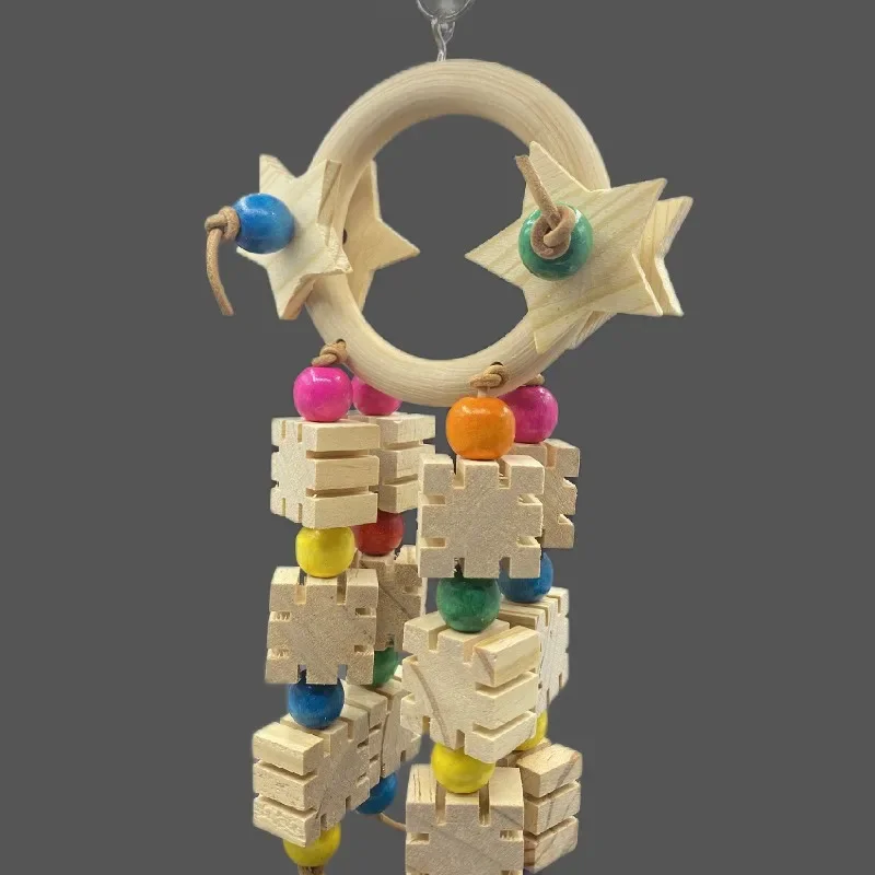 Parrot toys, five pointed star rings, bird supplies, tools, chew swings, wooden medium to large bird toys
Parrot toys, five pointed star rings, bird supplies, tools, chew swings, wooden medium to large bird toys