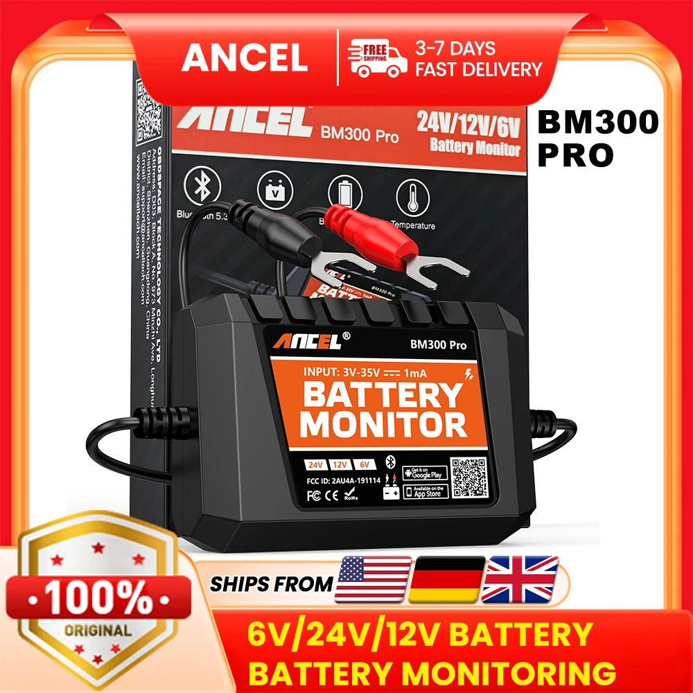 ANCEL BM300 Pro 6 В/12 В/24 В инструмент для тестера батареи Bluetooth монитор батареи SOC анализатор здоровья батареи инструменты для автомобиля грузовика
ANCEL BM300 Pro 6 В/12 В/24 В инструмент для тестера батареи Bluetooth монитор батареи SOC анализатор здоровья батареи инструменты для автомобиля грузовика