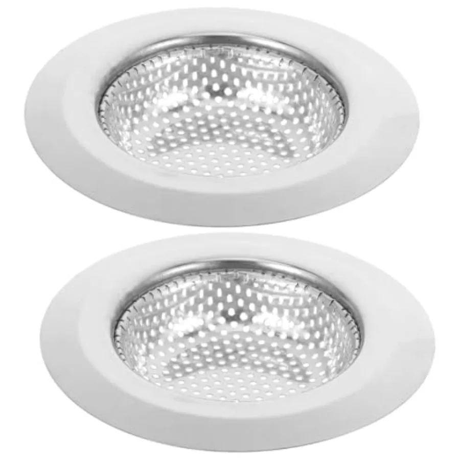 2 Pack Stainless Steel Sink Drain Strainer, 4.52 Inch Kitchen and Bathroom Filter Basket with Hair Catcher for Food Debris, Sho
2 Pack Stainless Steel Sink Drain Strainer, 4.52 Inch Kitchen and Bathroom Filter Basket with Hair Catcher for Food Debris, Sho