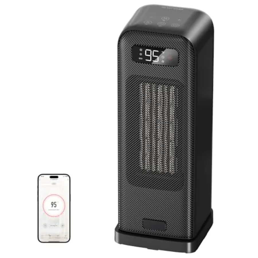 Space Heaters for Indoor Use Smart Portable Electric Heater with Thermostat WiFi and Voice Control 12H Timer 4 Modes 36dB 1500W
Space Heaters for Indoor Use Smart Portable Electric Heater with Thermostat WiFi and Voice Control 12H Timer 4 Modes 36dB 1500W