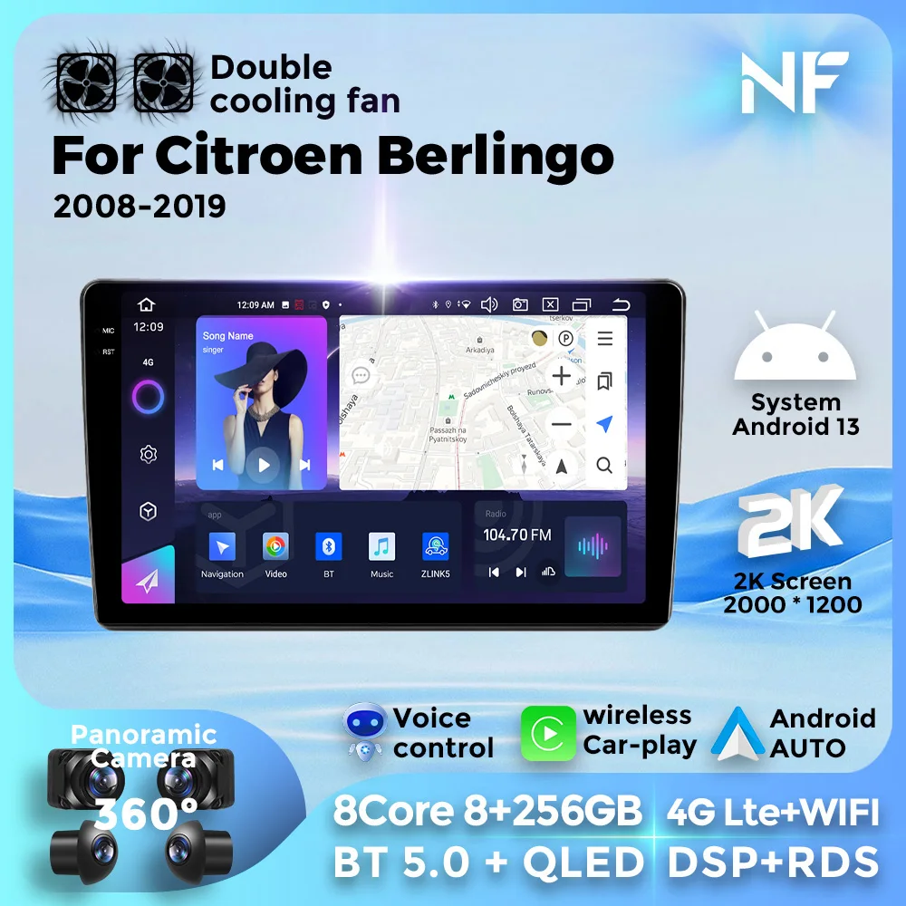 Wireless Carplay Android Auto For Citroen Berlingo B9 Peugeot Partner 2008-2019 Car Radio Multimedia Navigation 2Din Android 13
Wireless Carplay Android Auto For Citroen Berlingo B9 Peugeot Partner 2008-2019 Car Radio Multimedia Navigation 2Din Android 13