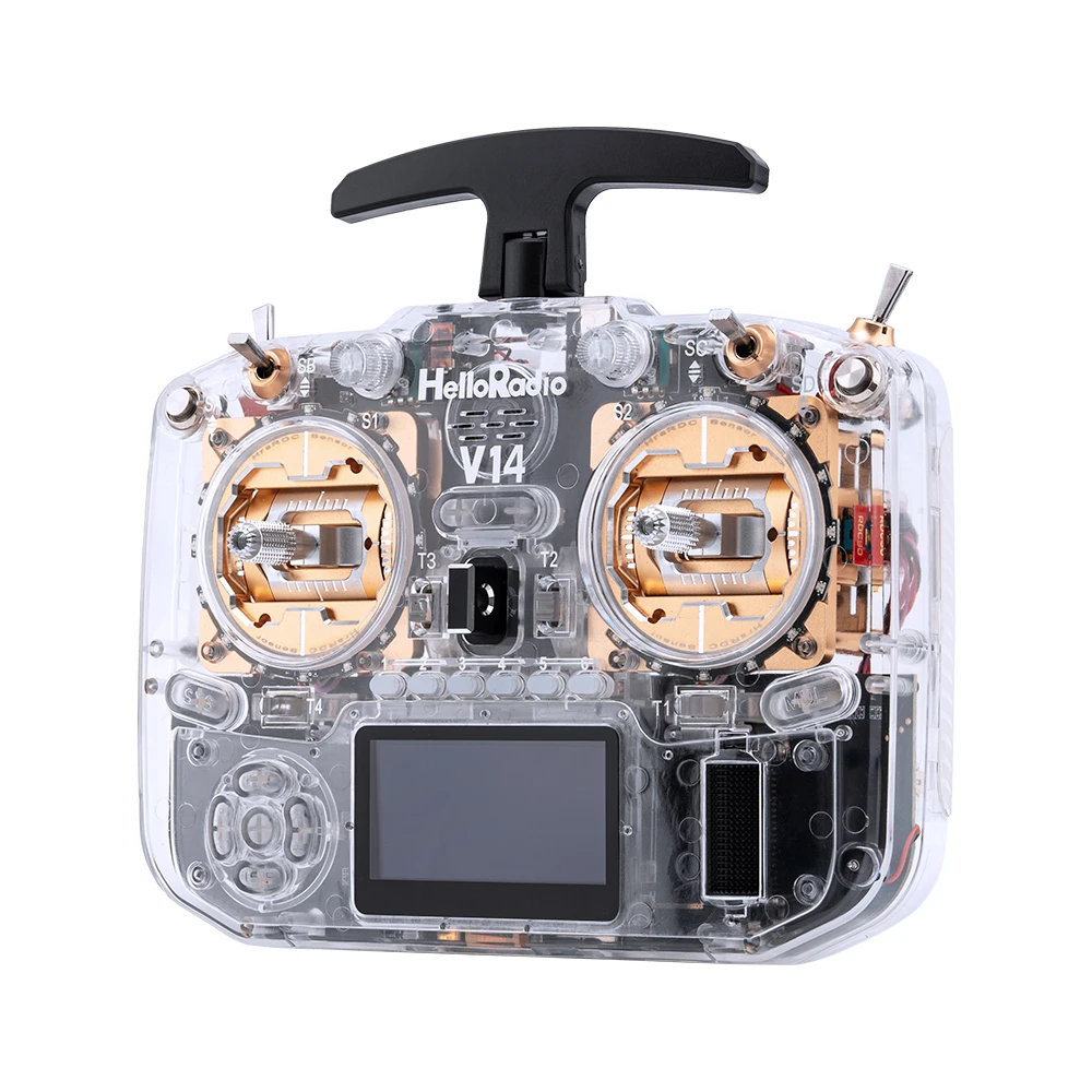 HelloradioSky V14 MAX / MAX R9 Transparent Shell 2.4GHz Built-in 1000mW ELRS/4IN1 CNC Metal RDC90 Gimbal Open Source EdgeTX Radi
HelloradioSky V14 MAX / MAX R9 Transparent Shell 2.4GHz Built-in 1000mW ELRS/4IN1 CNC Metal RDC90 Gimbal Open Source EdgeTX Radi