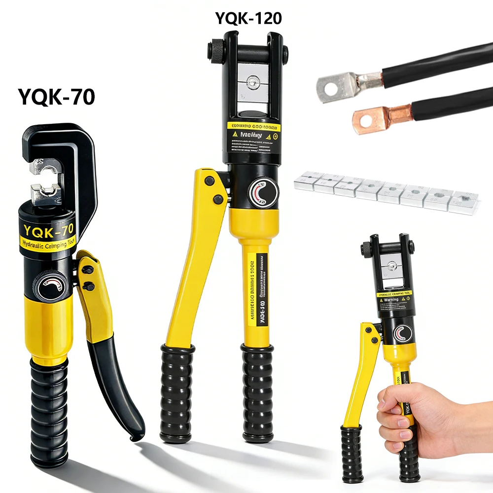 12 Tons Hydraulic Crimping Tool w 10 Dies for Cables & Stainless Steel Battery Terminal Wire Rope Crimper Kit with Portable Case
12 Tons Hydraulic Crimping Tool w 10 Dies for Cables & Stainless Steel Battery Terminal Wire Rope Crimper Kit with Portable Case