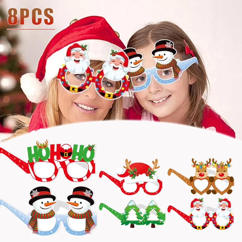 8PCS/Set Christmas Decorative Glasses Set Reindeer Santa Claus Paper Glasses Party Creative Glasses Children's Surprise Gift
8PCS/Set Christmas Decorative Glasses Set Reindeer Santa Claus Paper Glasses Party Creative Glasses Children's Surprise Gift