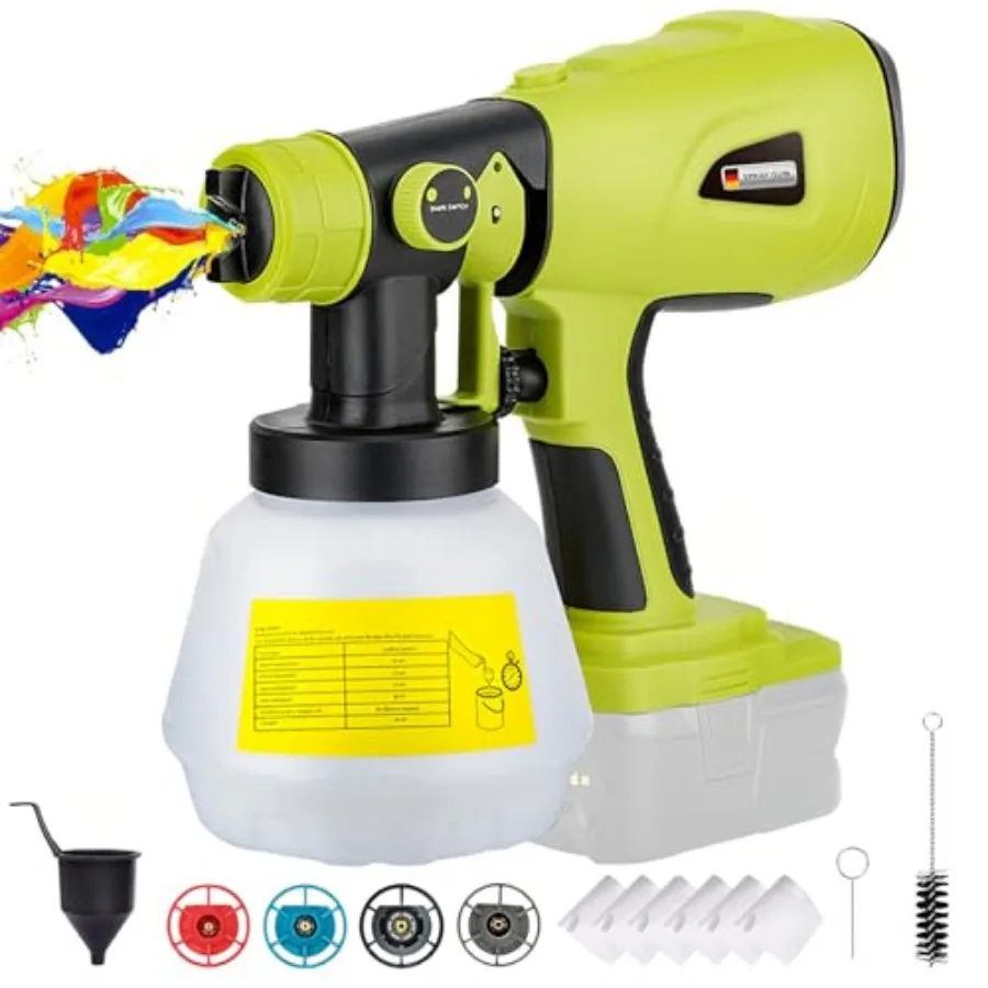 Cordless Paint Sprayer for for Ryobi 18V Battery Handheld HVLP with 1000ML Container Electric Paint Sprayer for Painting Ceilin
Cordless Paint Sprayer for for Ryobi 18V Battery Handheld HVLP with 1000ML Container Electric Paint Sprayer for Painting Ceilin