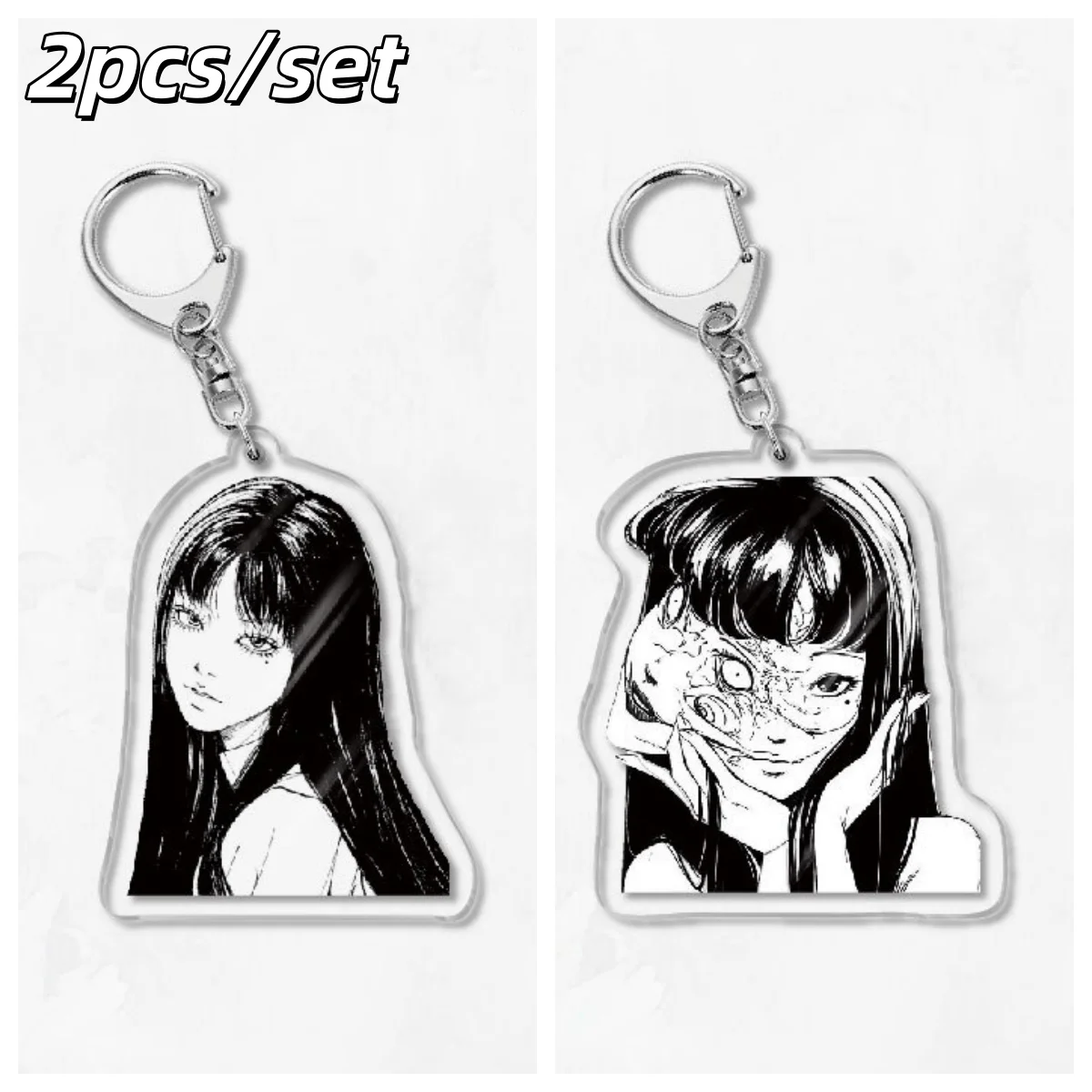 2pcs/set Horror Manga Junji Ito Kawakami Tomie Acrylic Keychain Anime Figure Goth Keyring Bag Pendant Decor Cosplay Fans Gift
2pcs/set Horror Manga Junji Ito Kawakami Tomie Acrylic Keychain Anime Figure Goth Keyring Bag Pendant Decor Cosplay Fans Gift