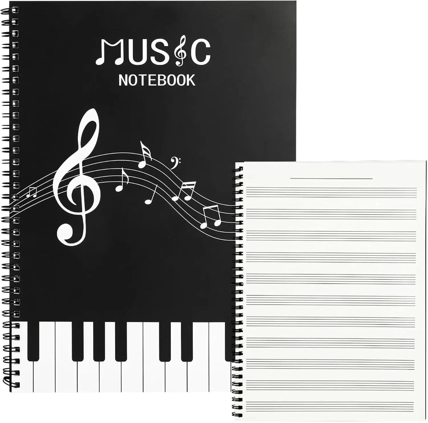 11-Staff Music Composition Notebook, 100 Pages, Spiral Bound for Piano & Guitar
11-Staff Music Composition Notebook, 100 Pages, Spiral Bound for Piano & Guitar