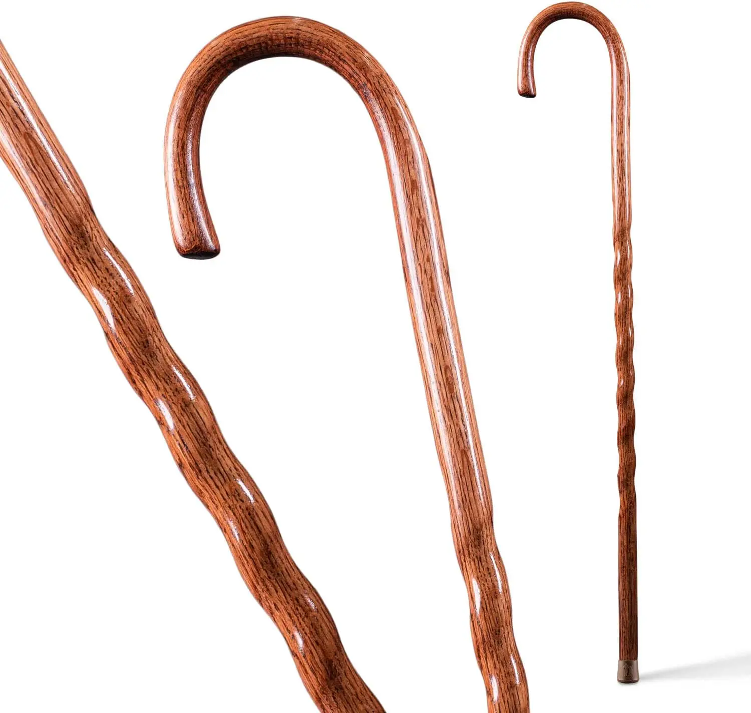 Handcrafted Wood Walking Cane, Twisted Oak Crook Handle for Men and Women, Made in USA, 37 Inches
Handcrafted Wood Walking Cane, Twisted Oak Crook Handle for Men and Women, Made in USA, 37 Inches