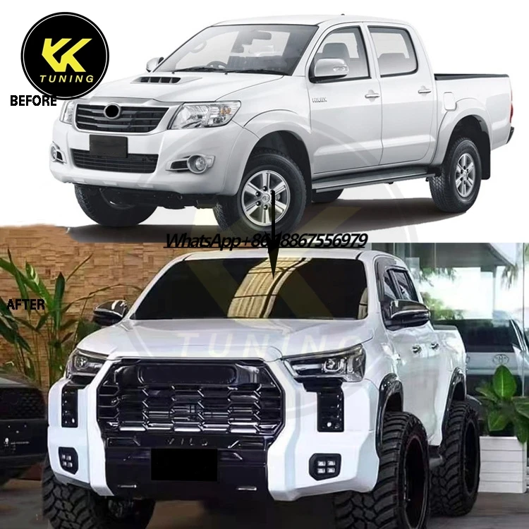 Pickup 4x4 Facelift Conversion Bodykit Body Kit for Hilux Vigo 2004-2015 to Tundra 2022-2024
Pickup 4x4 Facelift Conversion Bodykit Body Kit for Hilux Vigo 2004-2015 to Tundra 2022-2024