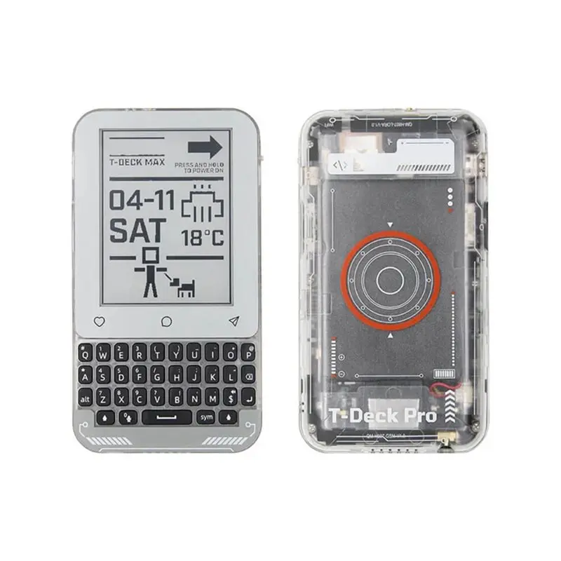 T-Deck Max 3.1-Inch Touch E-Paper 868Mhz With Antenna SX1262 Lora Transceiver 2.4Ghz Wifi& Bluetooth 5(LE) AI Learning
T-Deck Max 3.1-Inch Touch E-Paper 868Mhz With Antenna SX1262 Lora Transceiver 2.4Ghz Wifi& Bluetooth 5(LE) AI Learning