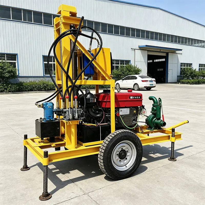 Customized High Precision Water Well Drilling Rig 28HP 150m Portable Diesel Hydraulic Wheel Type Flexible Operation
Customized High Precision Water Well Drilling Rig 28HP 150m Portable Diesel Hydraulic Wheel Type Flexible Operation