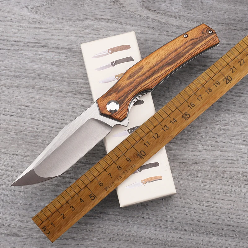 D2 Steel Yellow Sandalwood Handle Folding Knife Outdoor Survival Camping Fishing Multi purpose Portable Tool
D2 Steel Yellow Sandalwood Handle Folding Knife Outdoor Survival Camping Fishing Multi purpose Portable Tool