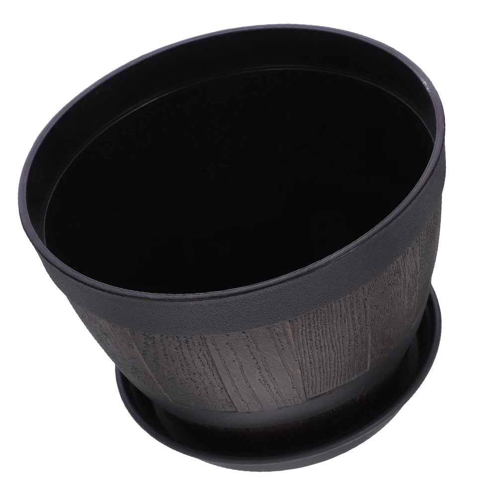Imitation Wood Flower Pot Retro Barrel Planter Garden Outdoor Vegetable Planters Plastic Flower Plant Pot Decor 
Imitation Wood Flower Pot Retro Barrel Planter Garden Outdoor Vegetable Planters Plastic Flower Plant Pot Decor
