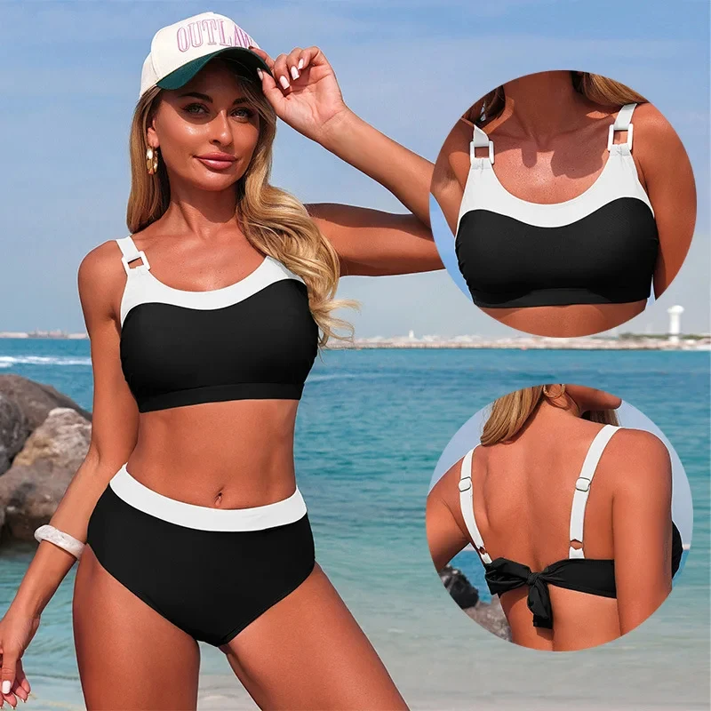 Women 2 Piece High Waisted Bikini Sets Colorblock Sporty Swimsuits Wide Straps Bathing Suit 2026 Summer Swimwear
Women 2 Piece High Waisted Bikini Sets Colorblock Sporty Swimsuits Wide Straps Bathing Suit 2026 Summer Swimwear