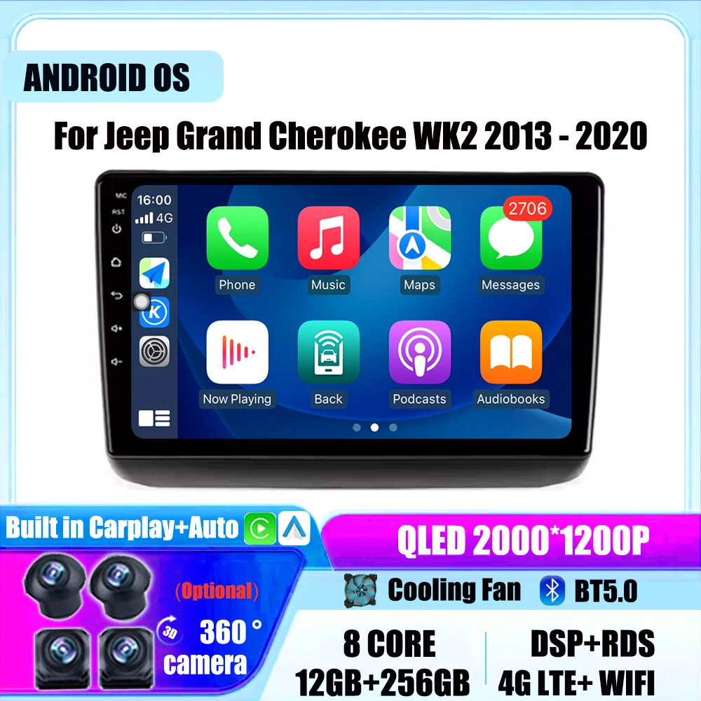 Car Radio Multimedia 4G For Jeep Grand Cherokee WK2 2013 - 2020 WIFI Video Player GPS Navigation DSP 360 Camera Android Auto
Car Radio Multimedia 4G For Jeep Grand Cherokee WK2 2013 - 2020 WIFI Video Player GPS Navigation DSP 360 Camera Android Auto