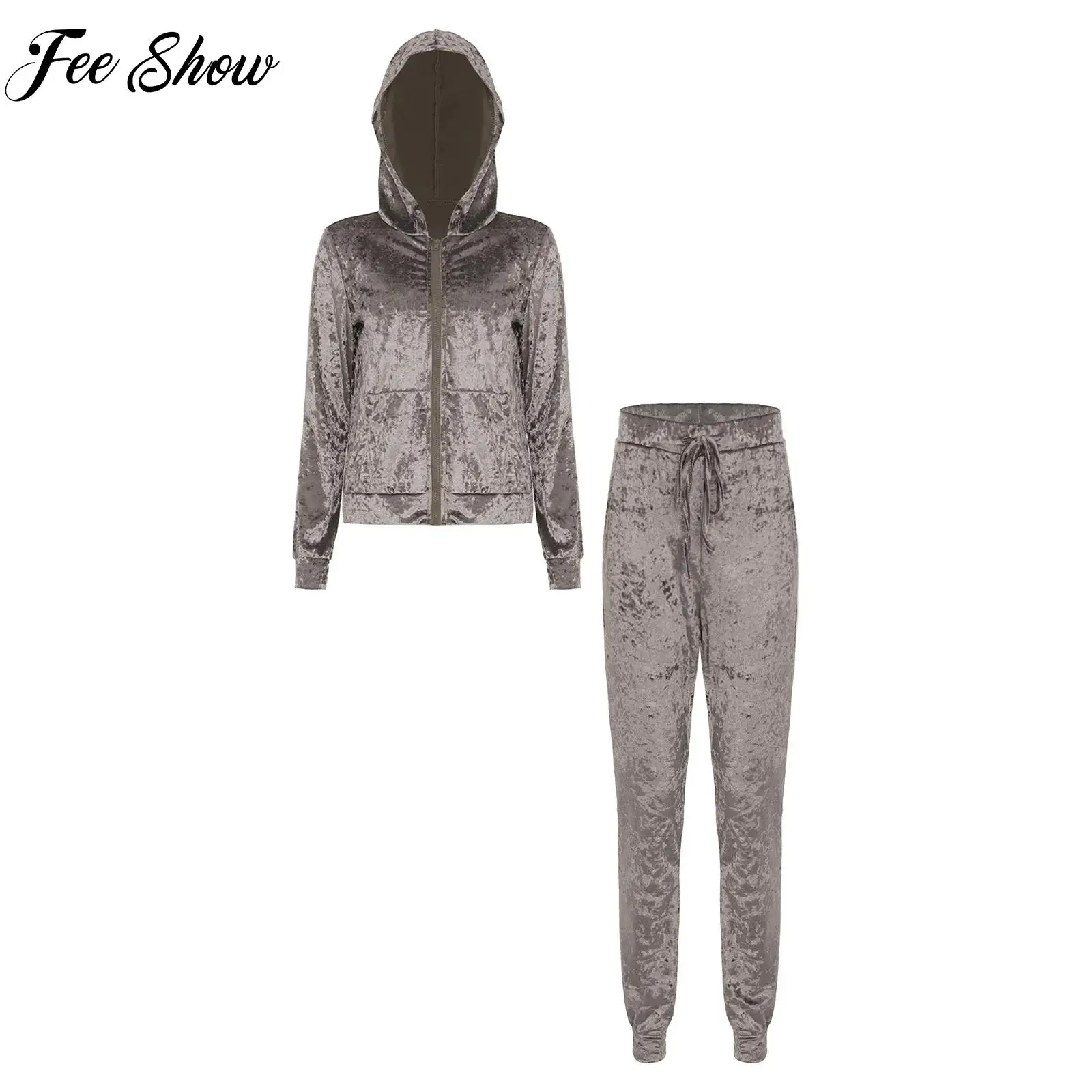 2Pcs Womens Fashion Velvet Sports Set Gym Workout Yoga Running Clothing Daily Wear Long Sleeve Zipper Hooded Jacket+Pants Sets
2Pcs Womens Fashion Velvet Sports Set Gym Workout Yoga Running Clothing Daily Wear Long Sleeve Zipper Hooded Jacket+Pants Sets