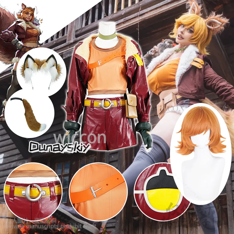 Squirrel Girl Game Rivals 코스프레 Anime Costume Red PU Coat Shorts Furry Earwear Tail Cute Lovely Uniform Wigs Kawaii Customized
Squirrel Girl Game Rivals 코스프레 Anime Costume Red PU Coat Shorts Furry Earwear Tail Cute Lovely Uniform Wigs Kawaii Customized