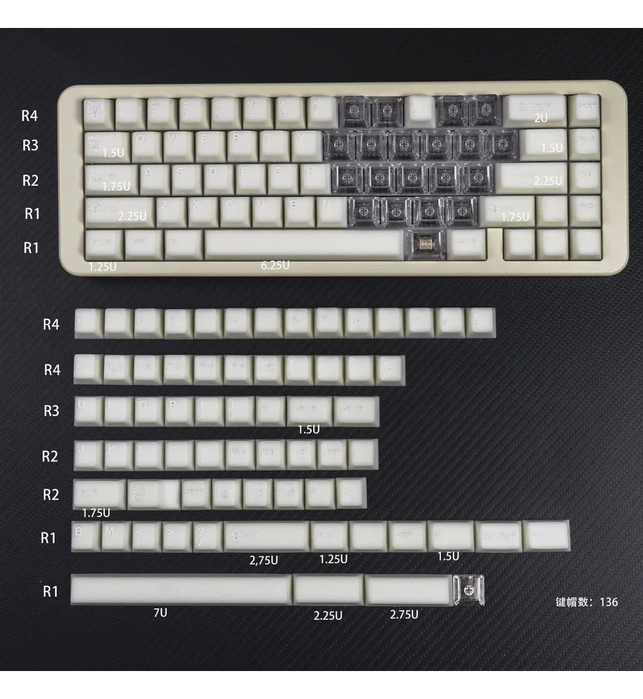 Love marble mechanical keyboard keycap semi-transparent PBT + PC two-color customization Original factory Highly suitable
Love marble mechanical keyboard keycap semi-transparent PBT + PC two-color customization Original factory Highly suitable