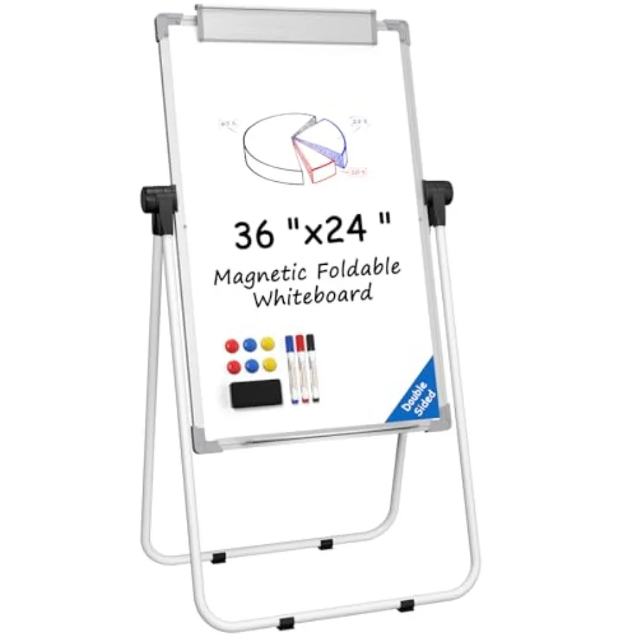 Двусторонняя белая доска 36 x 24 дюйма с регулируемой высотой, складной подставкой, портативная, для сухого стирания, для дома, офиса, класса, обучения
Двусторонняя белая доска 36 x 24 дюйма с регулируемой высотой, складной подставкой, портативная, для сухого стирания, для дома, офиса, класса, обучения