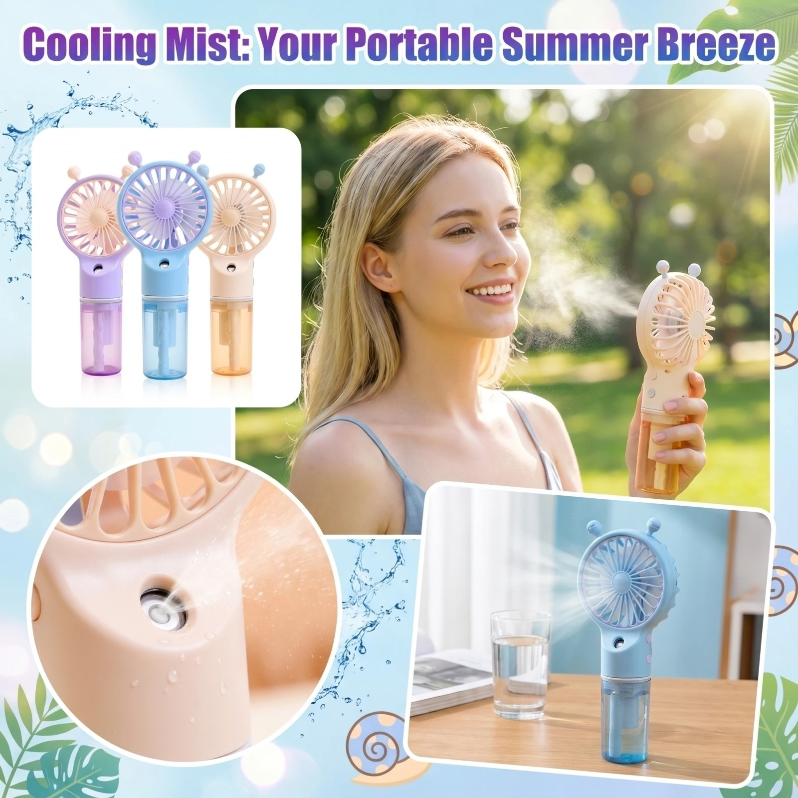 Minimalist New Handheld Fan with Snail Design Portable Mini Fan Cute Cooling Fan USB Rechargeable for Outdoor Travel
Minimalist New Handheld Fan with Snail Design Portable Mini Fan Cute Cooling Fan USB Rechargeable for Outdoor Travel