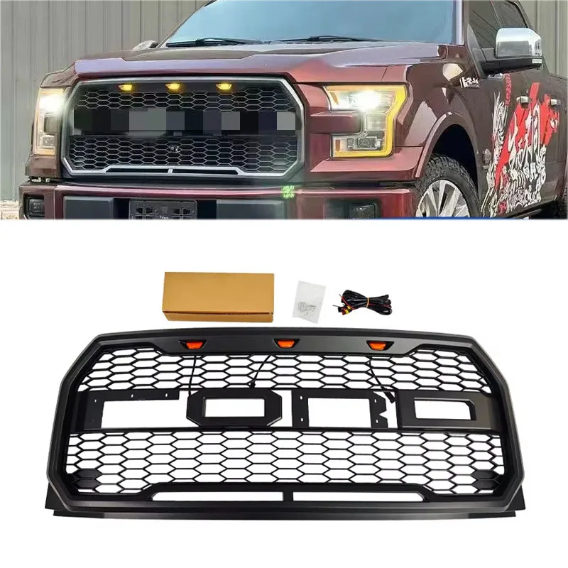 Racing grills for Ford F150 modified Raptor-style 2015 2016 2017 Honeycomb Hood front bumper mesh Grille Grill Accessories
Racing grills for Ford F150 modified Raptor-style 2015 2016 2017 Honeycomb Hood front bumper mesh Grille Grill Accessories
