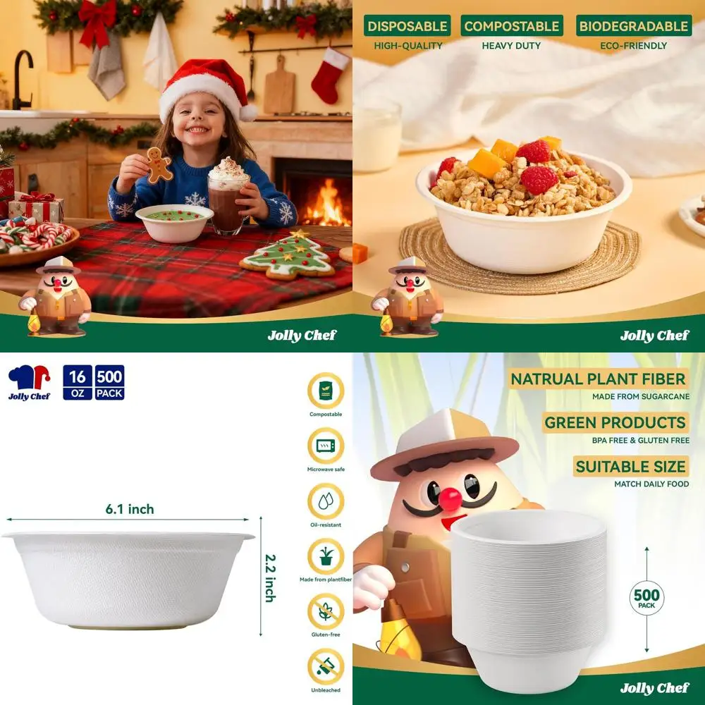 Биоразлагаемые бумажные миски повышенной прочности, 16 унций, 500 штук, без покрытия, экологичные, пригодные для использования в микроволновой печи, для горячих и холодных блюд
Биоразлагаемые бумажные миски повышенной прочности, 16 унций, 500 штук, без покрытия, экологичные, пригодные для использования в микроволновой печи, для горячих и холодных блюд