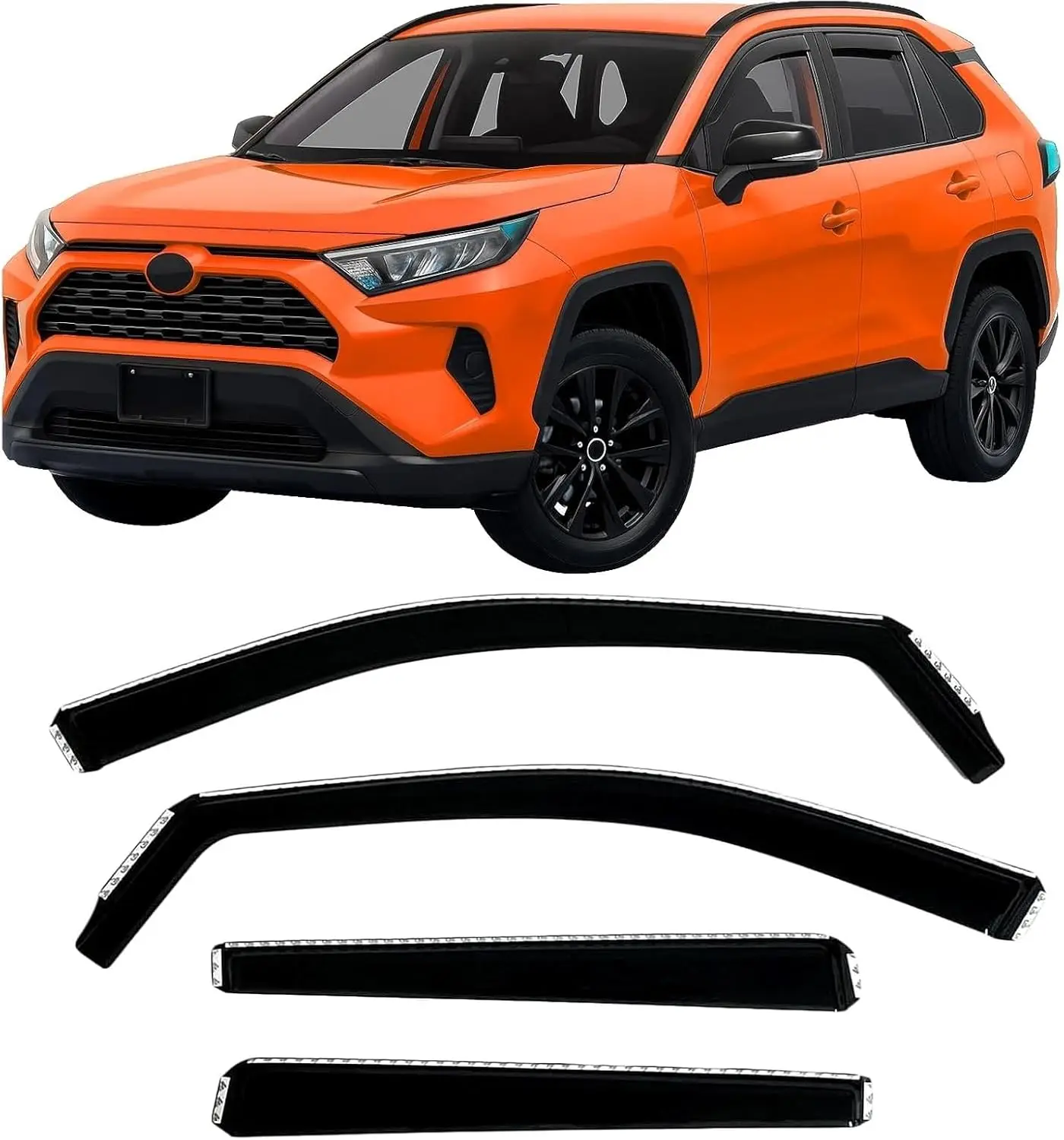In-Channel Rain Guards Side Window Visors for 2019-2025 Toyota RAV4 Models, Easy Installation & Durable
In-Channel Rain Guards Side Window Visors for 2019-2025 Toyota RAV4 Models, Easy Installation & Durable