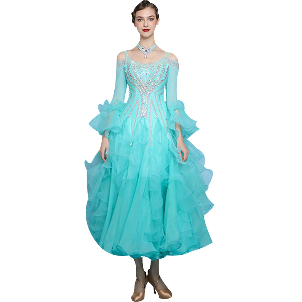 Standard Ballroom Dancing Clothes Ballroom Dance Competition Dresses Foxtrot Dress Waltz Ballroom Rumba Trumpet sleeve Dresses
Standard Ballroom Dancing Clothes Ballroom Dance Competition Dresses Foxtrot Dress Waltz Ballroom Rumba Trumpet sleeve Dresses