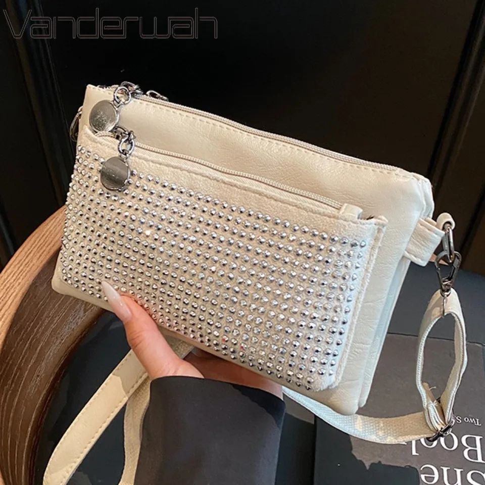 Customized A-level Rhinestone Sparkling Three-layer Bag Women Soft Leather Shoulder Crossbody Messenger Bags Clutch Sac A Main
Customized A-level Rhinestone Sparkling Three-layer Bag Women Soft Leather Shoulder Crossbody Messenger Bags Clutch Sac A Main