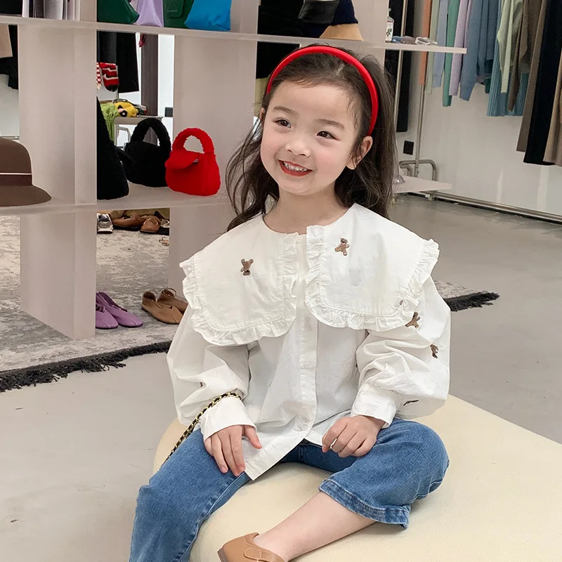 deer jonmi New 2022 Spring Baby Girls Cartoon Embroidery Shirts Ruffles Collar Tops Korean Style Toddlers Kids Blouses
deer jonmi New 2022 Spring Baby Girls Cartoon Embroidery Shirts Ruffles Collar Tops Korean Style Toddlers Kids Blouses