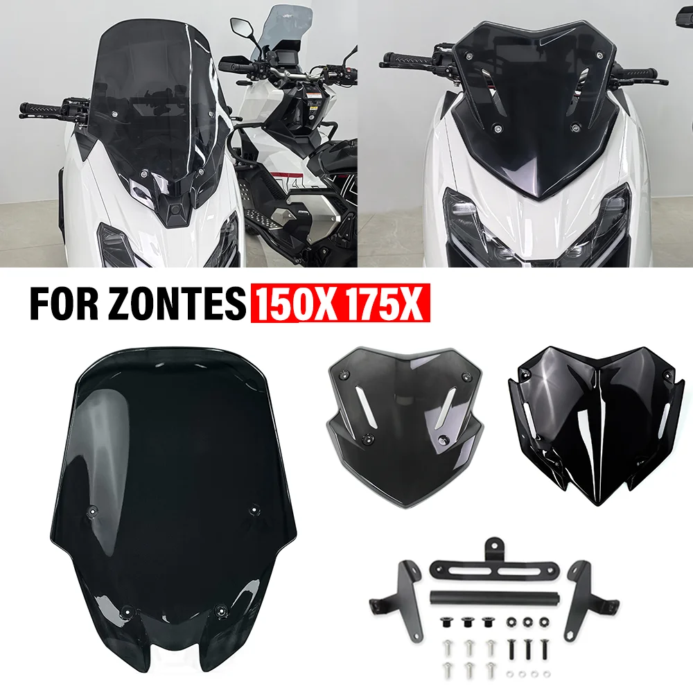 FOR ZONTES 150X 175X Motorcycle Windshield Windscreen Sports Front Screen Touring Wind Deflector With GPS Extension Bar Bracket
FOR ZONTES 150X 175X Motorcycle Windshield Windscreen Sports Front Screen Touring Wind Deflector With GPS Extension Bar Bracket