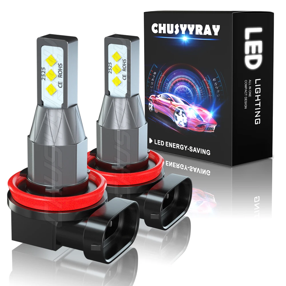 CHUSYYRAY 2PCS Car lights 2525-H11 Super Bright LED Headlights High Low Beam Fog Light Bulb White 6000K Car accsesories
CHUSYYRAY 2PCS Car lights 2525-H11 Super Bright LED Headlights High Low Beam Fog Light Bulb White 6000K Car accsesories