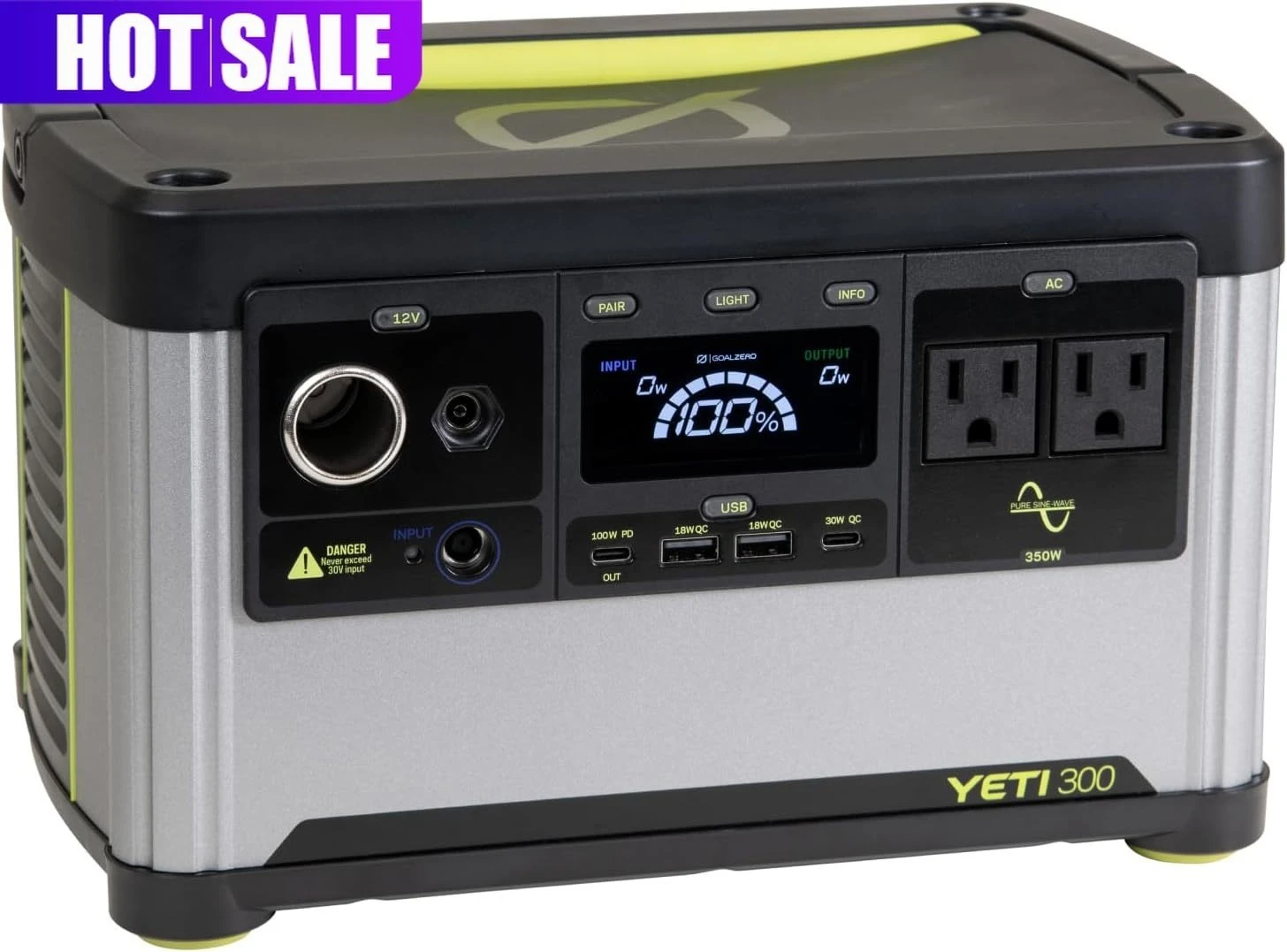 Yeti Portable Power Station, Yeti 300, 297 Watt Hour LiFePO4 Battery, Water resistant & Dustproof Solar Generator
Yeti Portable Power Station, Yeti 300, 297 Watt Hour LiFePO4 Battery, Water resistant & Dustproof Solar Generator