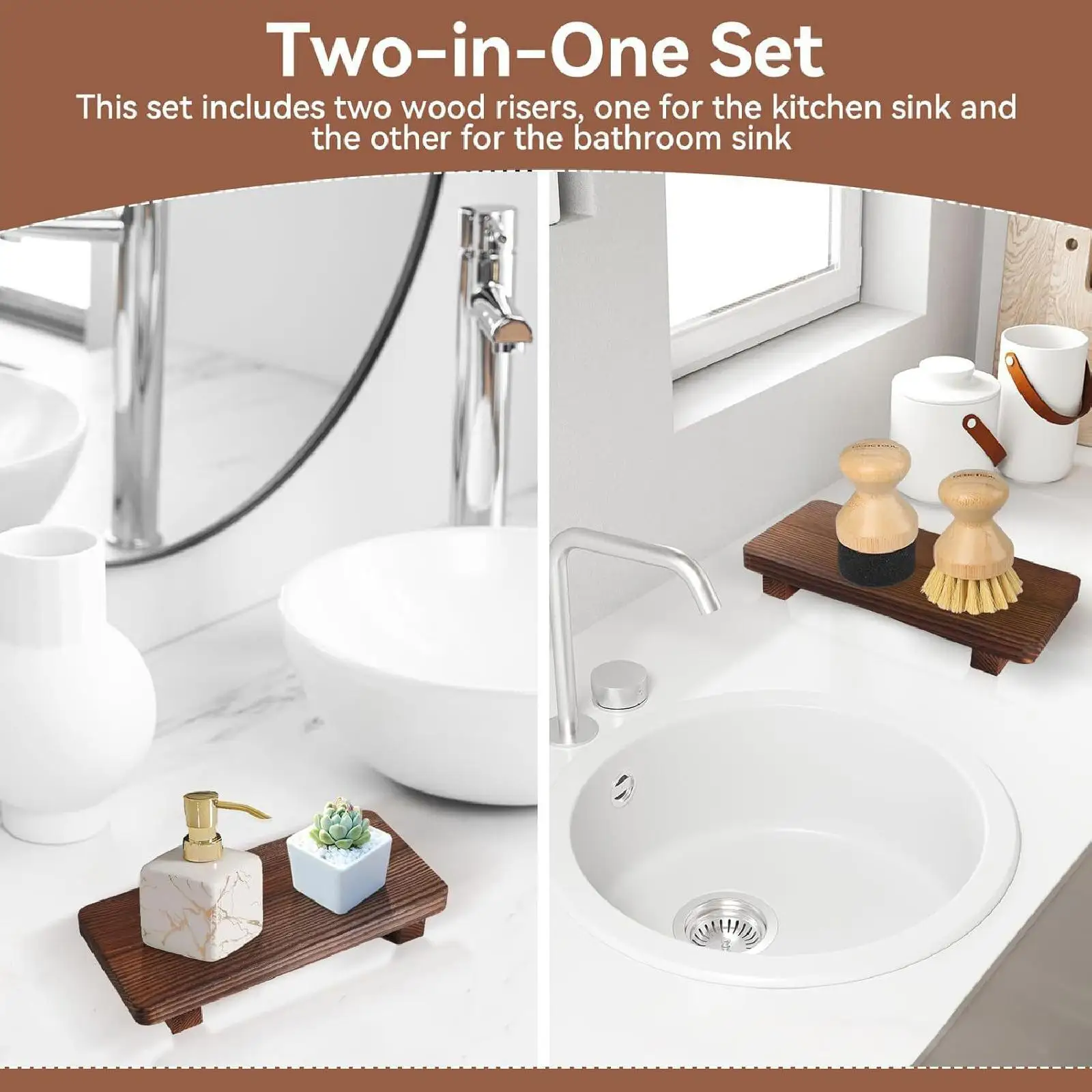 Wood Pedestal Riser for Display Stable Perfume Stand Footed Tray for Wedding Home Bathroom Sink Kitchen Counter
Wood Pedestal Riser for Display Stable Perfume Stand Footed Tray for Wedding Home Bathroom Sink Kitchen Counter