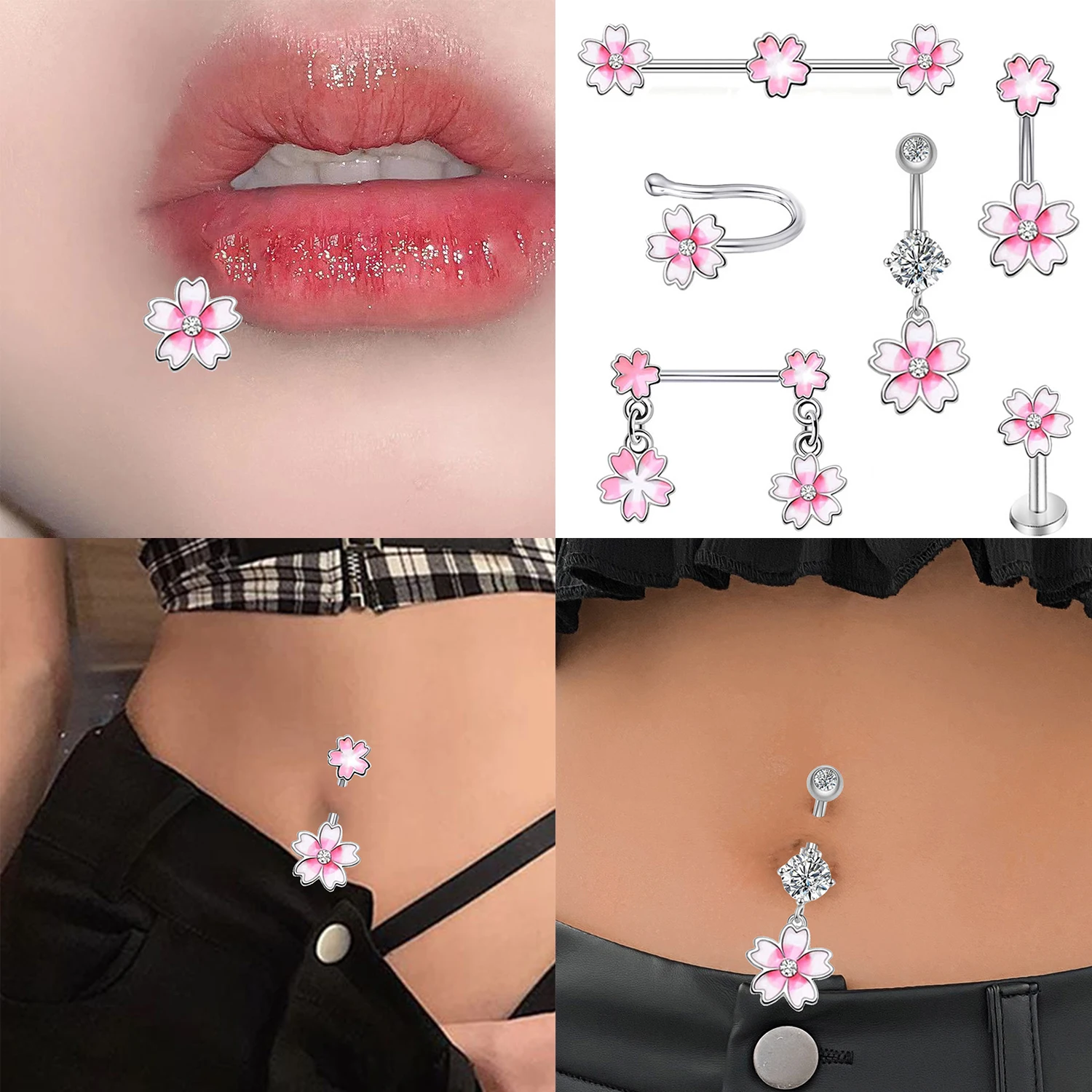 Silver Color Stainless Steel Belly Button Ring Zircon Flower Nose Ring Hoop Barbell Navel Piercings Ear Nail Sexy Body Jewelry
Silver Color Stainless Steel Belly Button Ring Zircon Flower Nose Ring Hoop Barbell Navel Piercings Ear Nail Sexy Body Jewelry