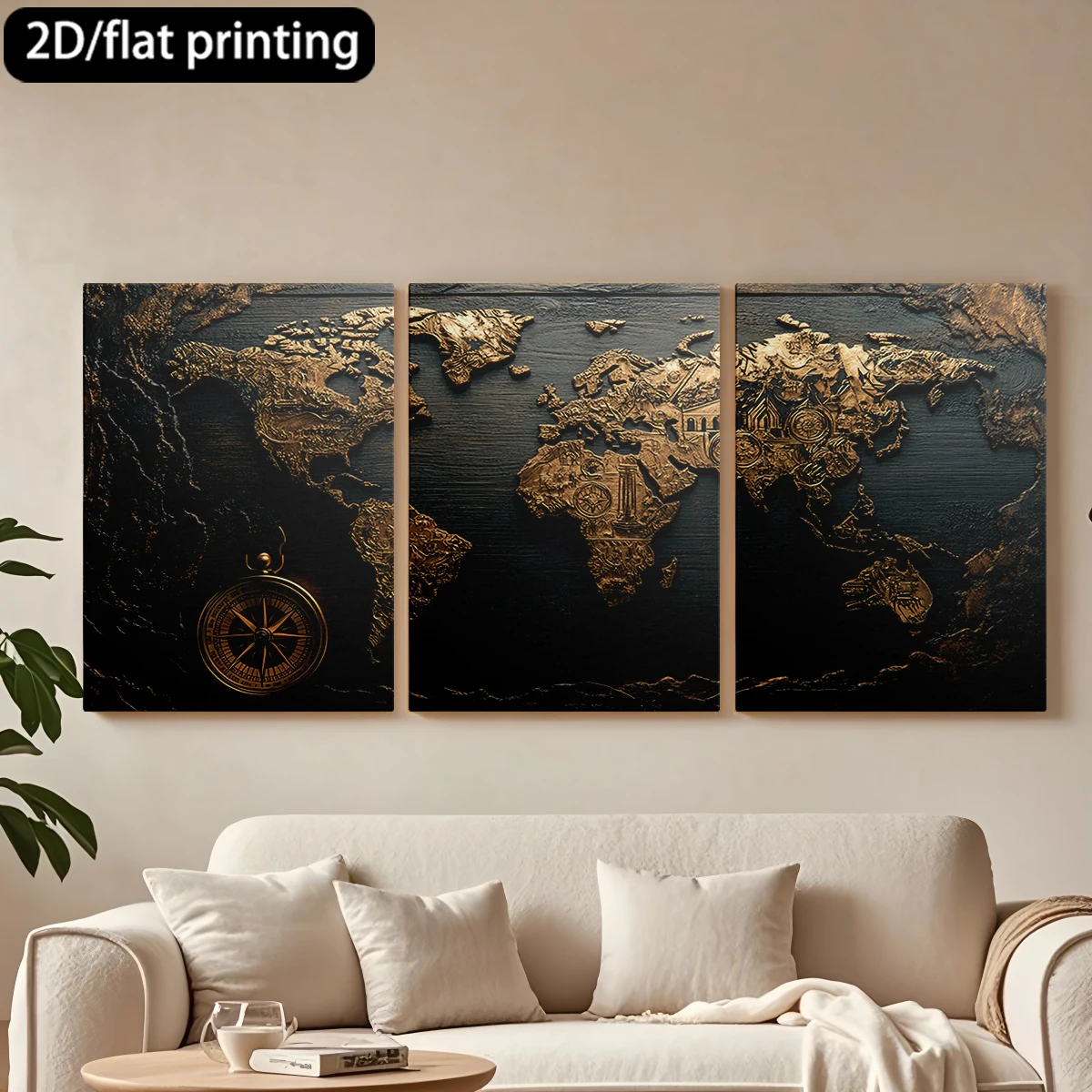 2D flat printing 3pc wooden frame canvas decorative painting Navigate markets, vintage compass.Corridor bedroom decoration
2D flat printing 3pc wooden frame canvas decorative painting Navigate markets, vintage compass.Corridor bedroom decoration