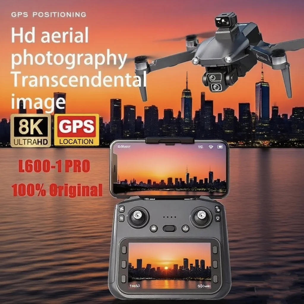 Professional GPS Drone L600-1 PRO 8K Camera 360 Degree Obstacle Avoidance Remote Control with Screen Brushless Quadcopter
Professional GPS Drone L600-1 PRO 8K Camera 360 Degree Obstacle Avoidance Remote Control with Screen Brushless Quadcopter