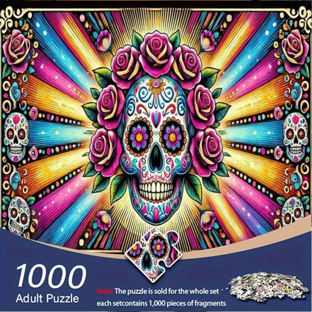 Большой пазл для взрослых - 1000 шт. Пазл Красочный сахарный череп с розами День мертвых Художественный декор - Веселая семейная сцена Conflict
Большой пазл для взрослых - 1000 шт. Пазл Красочный сахарный череп с розами День мертвых Художественный декор - Веселая семейная сцена Conflict