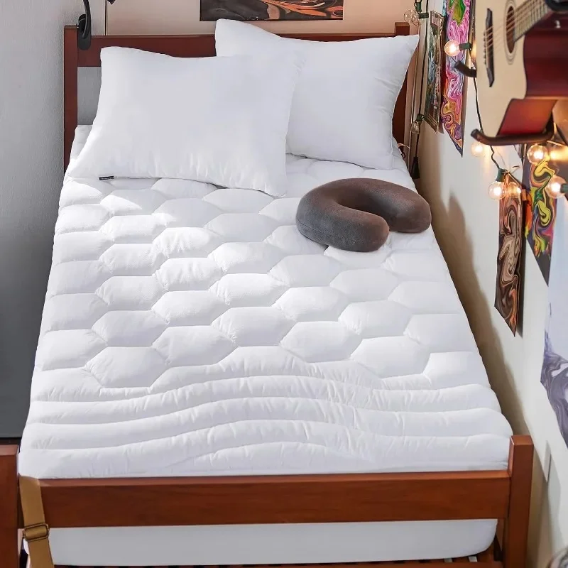 Extra Long Twin Mattress Pad - Soft Quilted Fitted Bed Protector for College Dorm Essentials
Extra Long Twin Mattress Pad - Soft Quilted Fitted Bed Protector for College Dorm Essentials