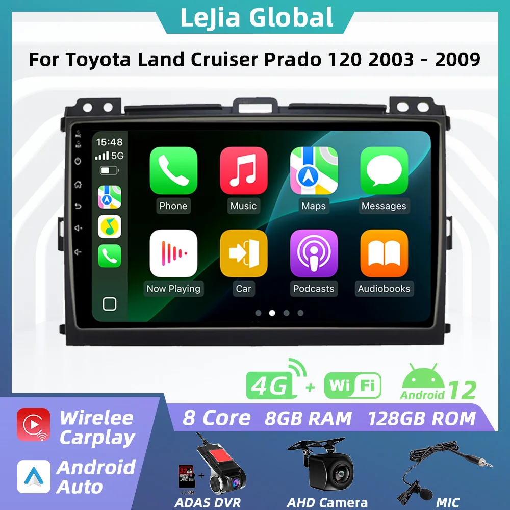 Carplay Car Multimedia Player For Toyota Land Cruiser Prado 120 3 Lexus GX470 J120 2003 - 2009 Android Car Radio GPS Navigation 
Carplay Car Multimedia Player For Toyota Land Cruiser Prado 120 3 Lexus GX470 J120 2003 - 2009 Android Car Radio GPS Navigation