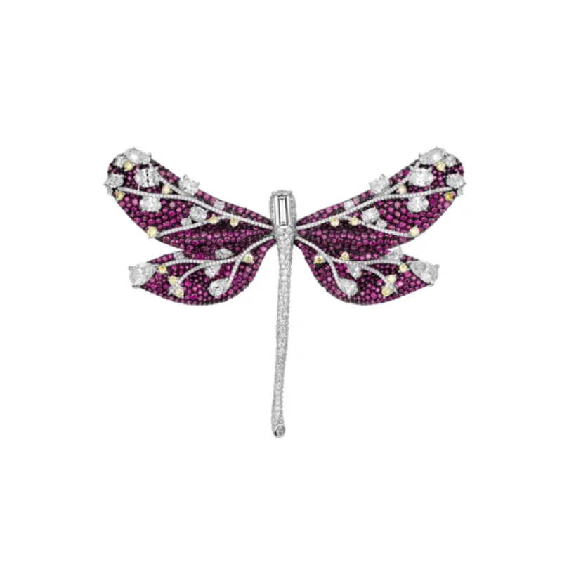 BELLUX стерлингового серебра 925 пробы, красная брошь в виде стрекозы, синтетический циркон, рубин, полный бриллиант, элегантный ювелирный аксессуар
BELLUX стерлингового серебра 925 пробы, красная брошь в виде стрекозы, синтетический циркон, рубин, полный бриллиант, элегантный ювелирный аксессуар