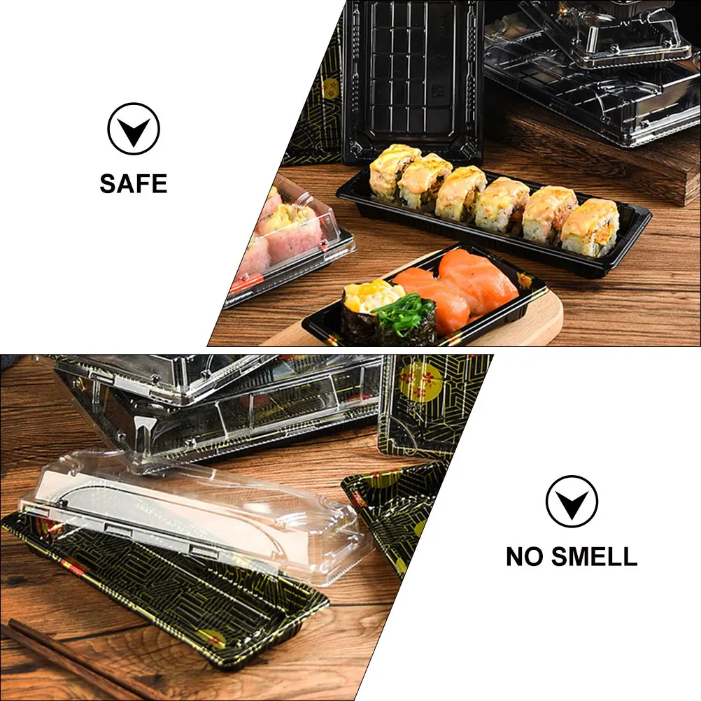 20pcs Disposable Sushi Boxes Eco Friendly Food Containers Clamshell Takeout Box Plastic Packing Heat Preservation Fridge Safe
20pcs Disposable Sushi Boxes Eco Friendly Food Containers Clamshell Takeout Box Plastic Packing Heat Preservation Fridge Safe